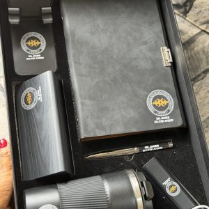 6 in 1 notepad and steel tumbler set